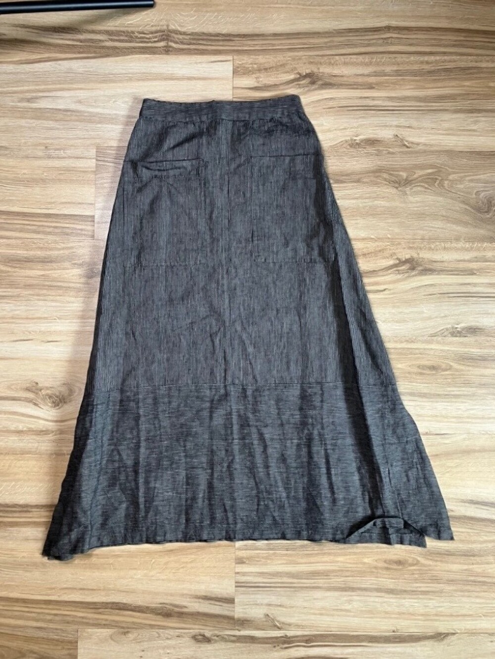 Poetry Long Striped Linen Midi Skirt Sz 4 NWT